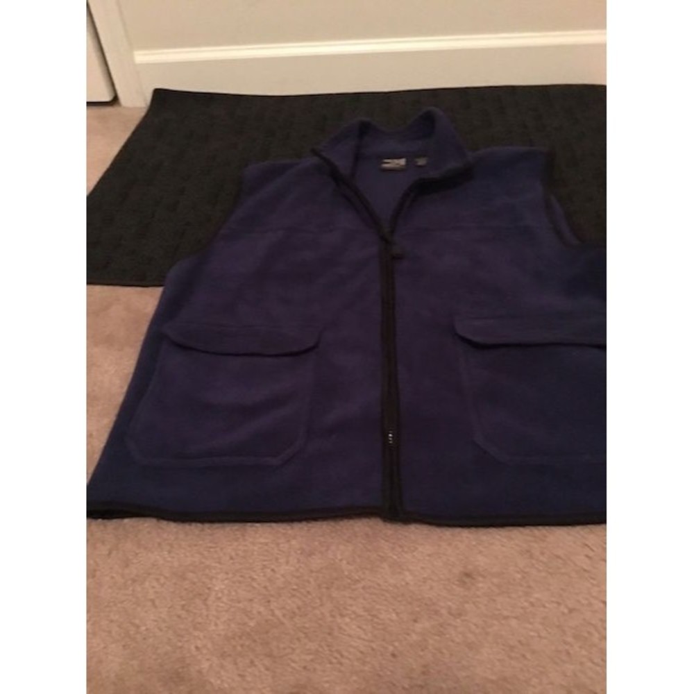 Rue 21 Mens Blue Vest Jacket Full Zip with Pockets Size Large